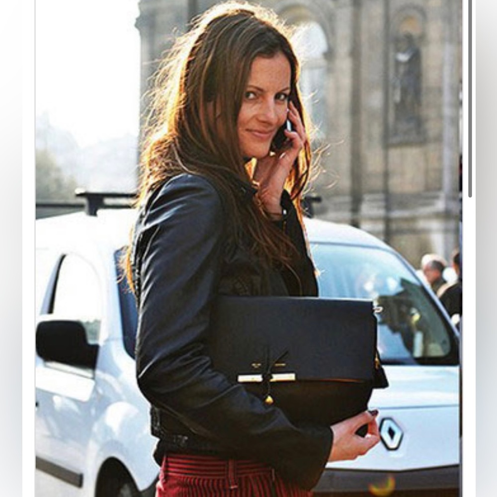 Céline **RARE** Clasp Clutch in black BRAND NEW